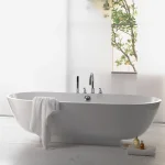 Ванна из минерального литья отдельностоящая BurgBad Crono 190х90х57.5 см, белый (SEAJ190 C0001) - Фото 1